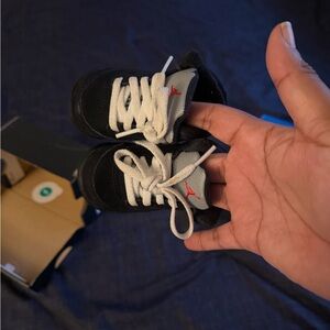 Jordan Kids Black and White Sneakers